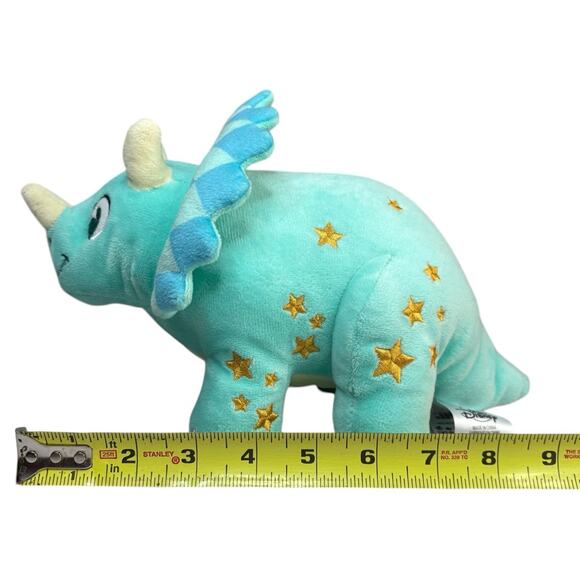 Disney Parks Animal Kingdom Dinoland Blue Triceratops Plush Small 11” Dinosaur - Picture 9 of 16